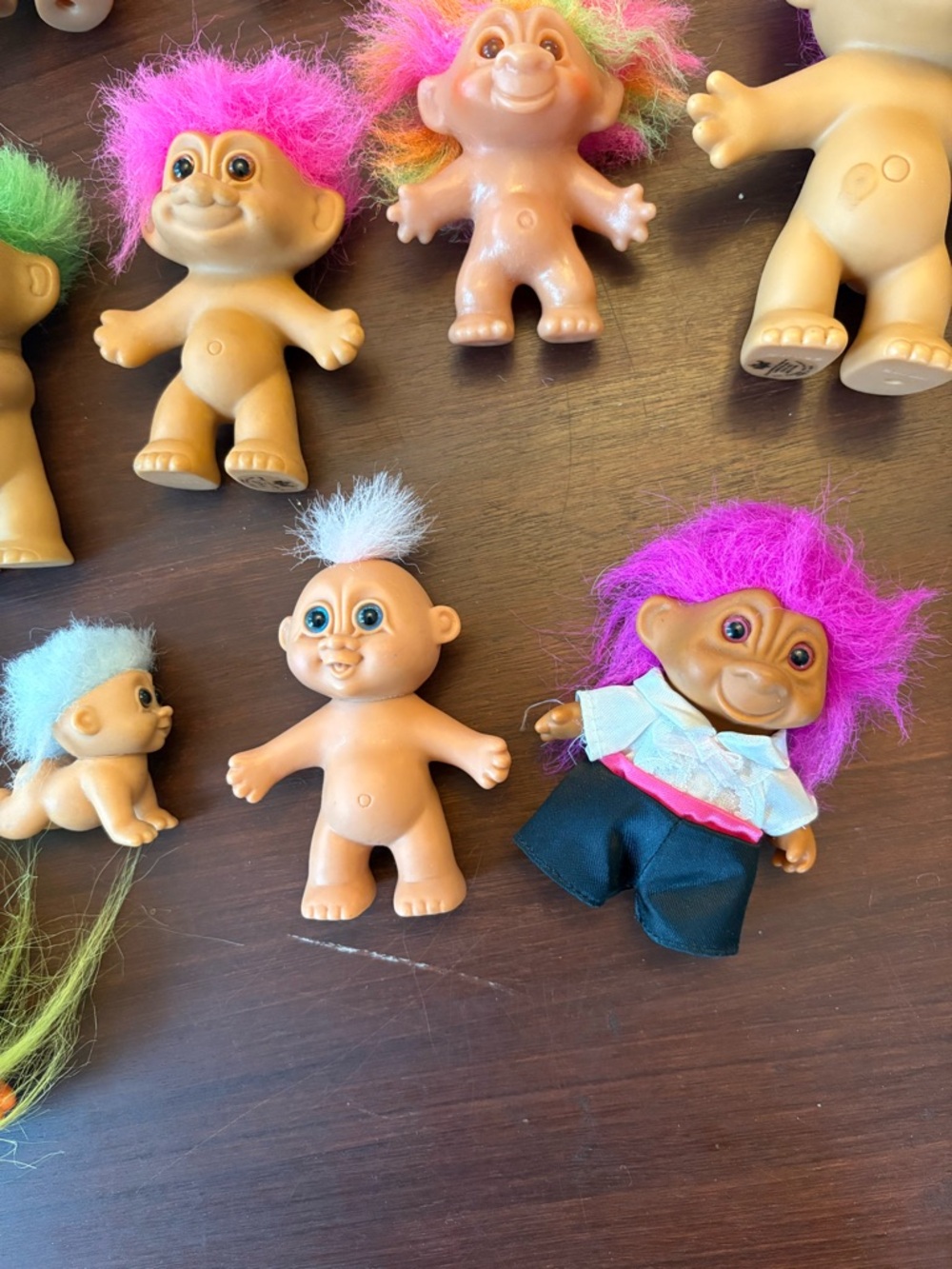 Vintage-Modern Troll Dolls Lot- Assorted Bright Hair Colors- All conditions - Picture 4 of 7